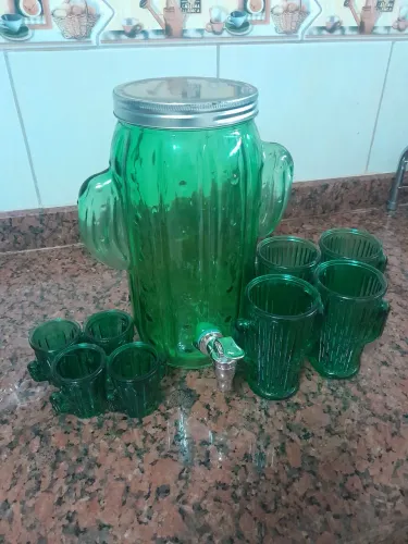 Suqueira de vidro cacto 