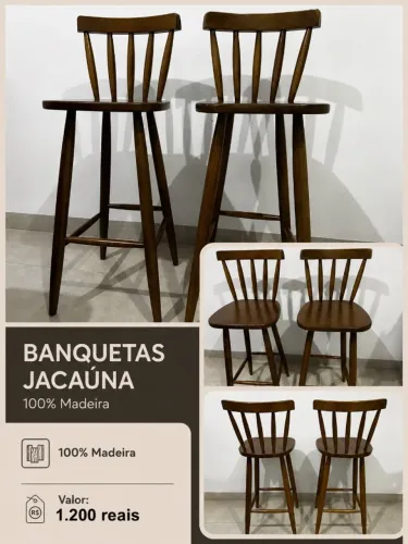 BANQUETAS JACAÚNA 100% Madeira