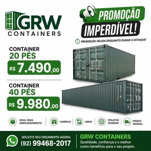 Container Direto do Porto em Manaus 