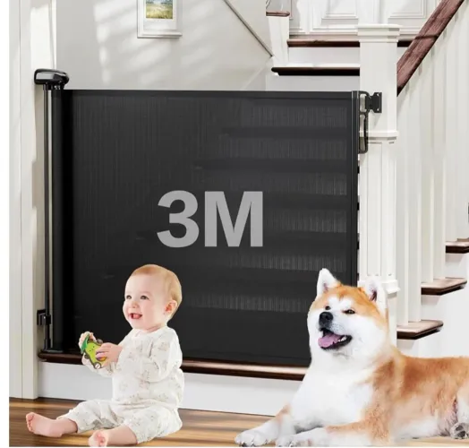 Portão Grade Retrátil de Proteção para Bebês e Cachorros - marca 3M (novo, embalado)