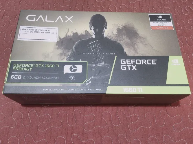 Caixa GTX 1660ti Galax Prodigy single fan