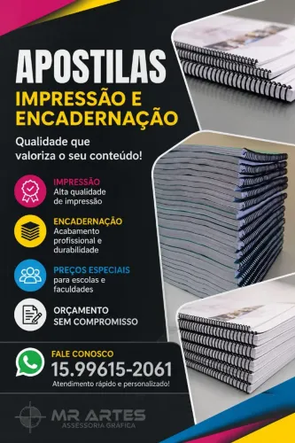 Apostilas impressão e encadernação 15. *1