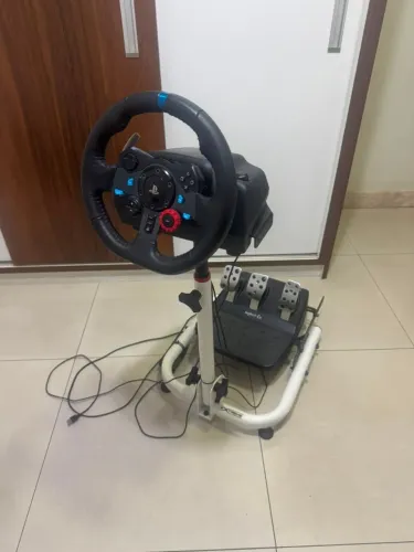 Volante Logitech G29 + Cockpit Extreme SimRacing SPRO V3 Branco