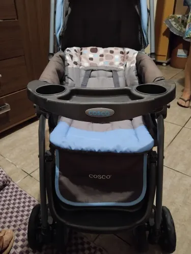 Carrinho de bebê travel system reverse azul COSCO seminovo
