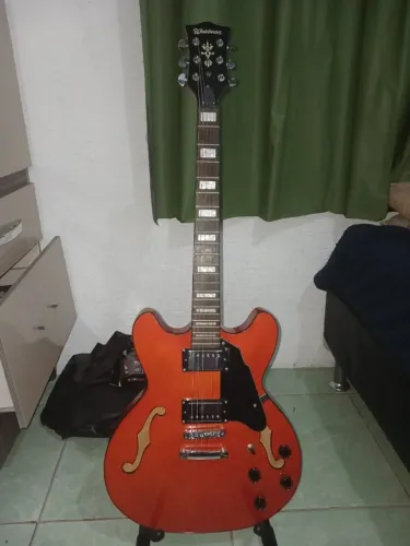 Waldman GHO - 110 Guitarra semiacustica laranja