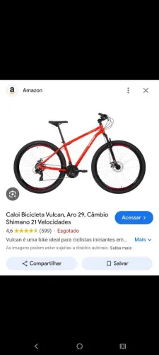 Caloi bicicleta Vulcan, aro 29, câmbio 