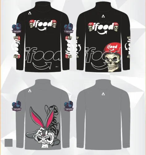 Blusas manga longa punho e gola proteção UV