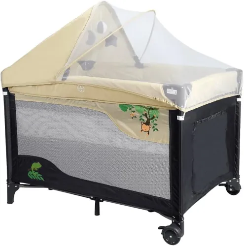 Vendo chiqueirinho portátil de 2 níveis de altura, bolso na Lateral, mosquiteiro próprio