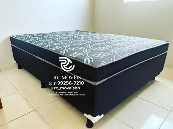 Base box casal com Molas Ensacadas OrthoBox 1.38x1.88 Completa