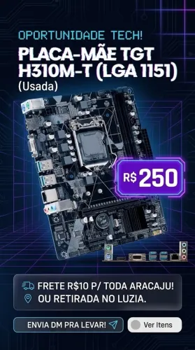 Placa-Mãe TGT H310M-T LGA 1151 Usada