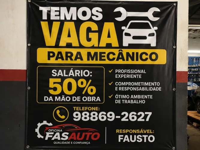 MECÂNICO 50% DA MÃO DE OBRA 