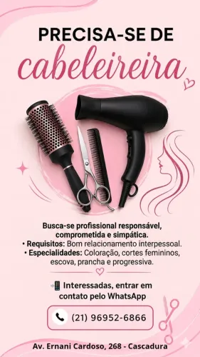 Precisa-se de Cabeleireira 
