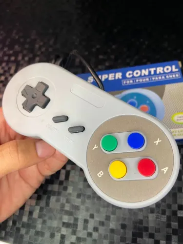 Controle Para Super Nintendo Joystick Snes - Botão Colorido