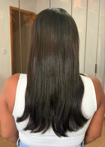 Cabelo Humano na tela tic tac 