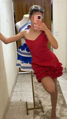 Vestido Vermelho de Alfaiataria Feminino | Vittoria Closet