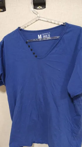 Blusa azul masculina tamanho M