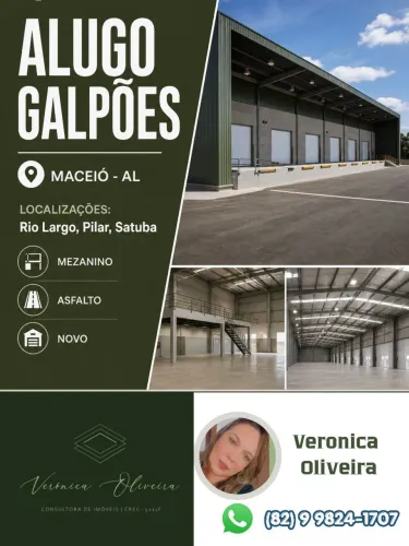 Alugo GALPÃO perto do Aeroporto de Maceió e Ceasa