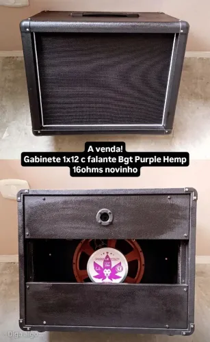 Gabinete 1x12 falante bgt purple hemp