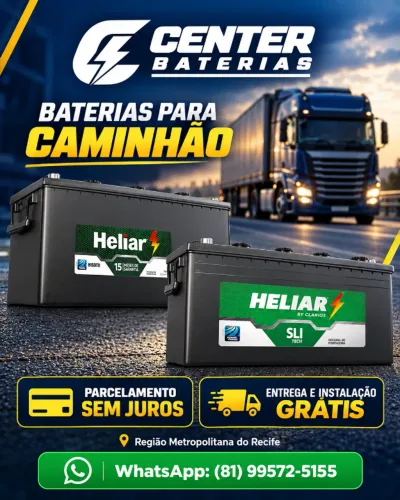 Bateria de Caminhão | Linha Frota | Garantia em todo Brasil | Parcelamento sem Juros