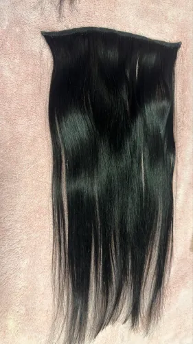 Cabelo 100% humano liso pronto para colocar são duas telas 