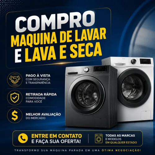 Compro sua MAQUINA DE LAVAR E LAVA E SECA