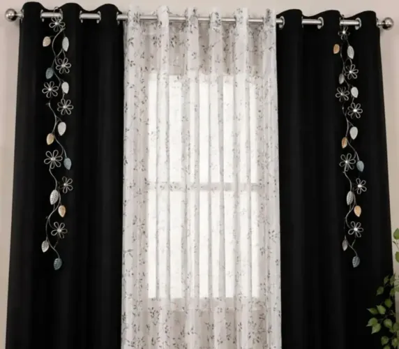 Par de Enfeites Ornamento para Cortinas Sala