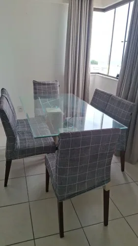 Mesa de Vidro 6 Cadeiras