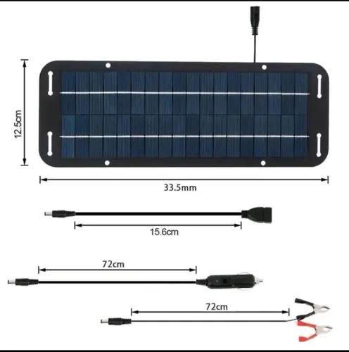 Placa Painel Solar 12V 20W Plug P4