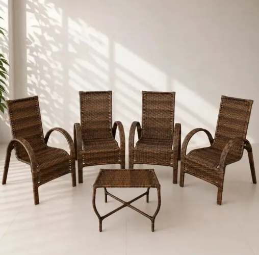 Conjunto cadeiras para área externa