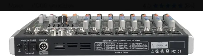 Mesa de som AMW L8 8 Canais. 1 mês de uso