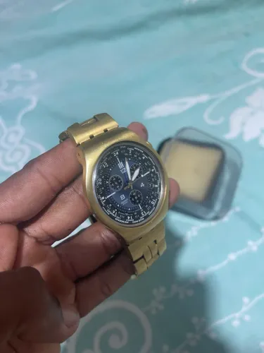 Swatch série prata banhado ouro