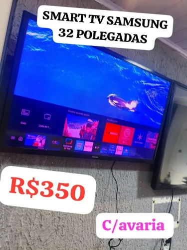 SMART TV samsung 32 polegadas barata R$350. Com avaria.