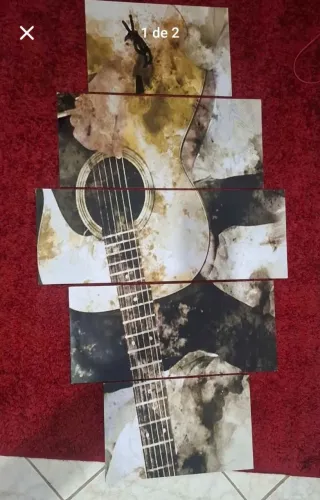 Quadro decorativo musical violão