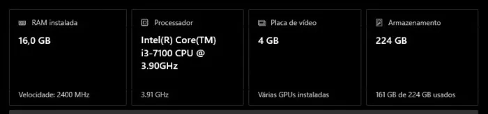 Computador-Desktop-e-Monitor-Dell-Vostro-Core-i3-7100-16Gb DDR4-SSD-240Gb + 256gb Samsung 