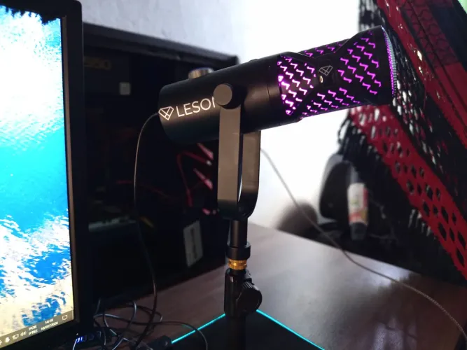 Microfone profissional de podcast