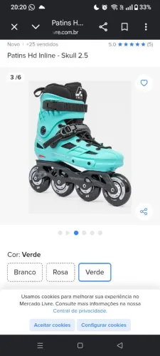 Patins HD inline semi profissional PRETO