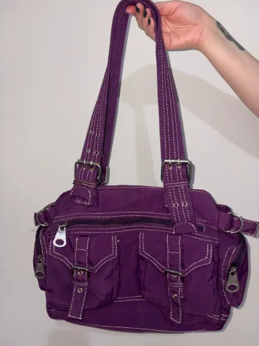 bolsa cargo roxa