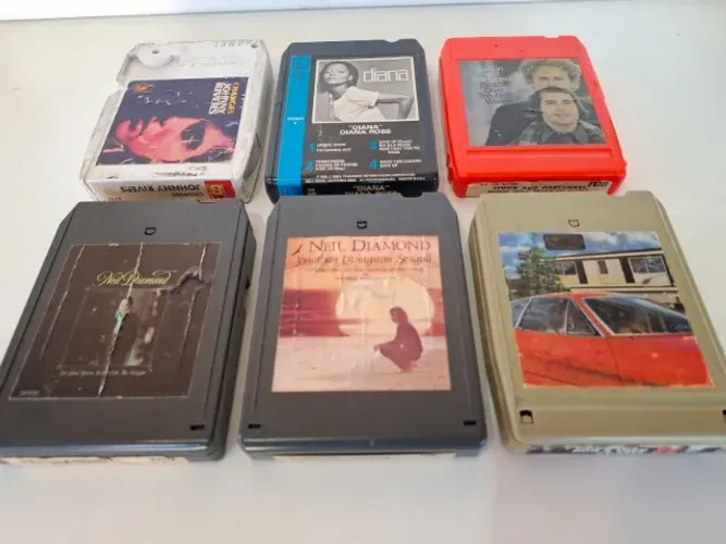 Fita de cartucho 8 track antigas - preço unitário - Leia a descrição!!!