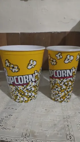 Balde de Pipoca e Copo Popcorn, Ideal para curtir nos jogos da copa.