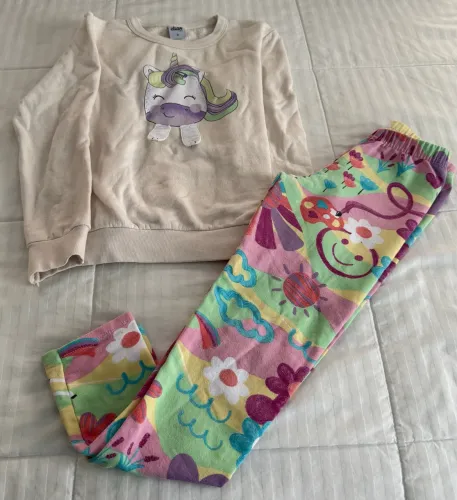 Conjunto Moletom Infantil Unicórnio Peluciado Elian - Tam 08 | Quentinho | R$28
