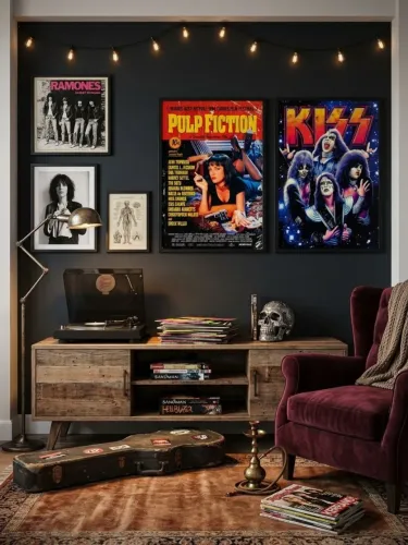 Quadros Decorativos 60x44cm - Pulp Fiction & KISS ?