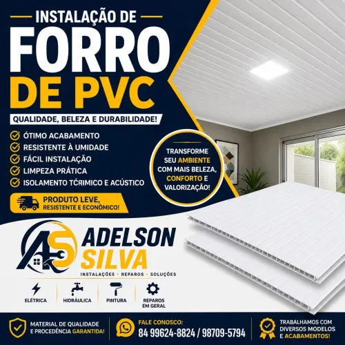 Instalação de Forro PVC | Orçamento Grátis | Atendimento Rápido