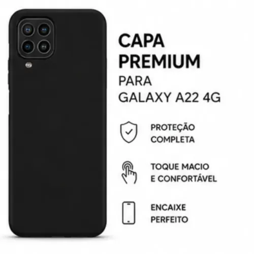 Capa Samsung Galaxy A22 4G - Silicone Premium, Anti Impacto e Proteção Completa