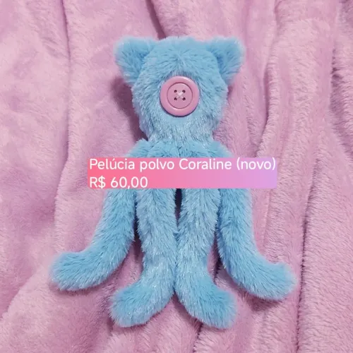 Pelúcia polvo Coraline (novo)