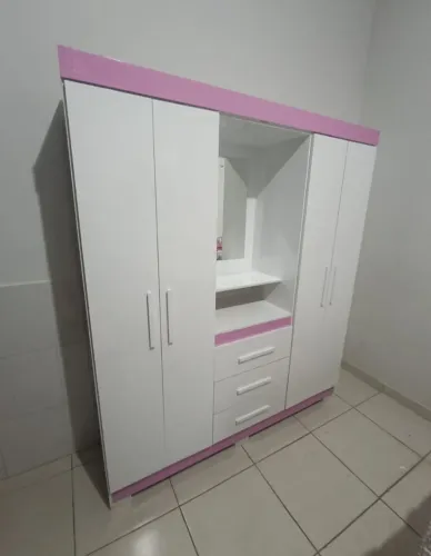 Guarda roupa NT5015 - Branco Rosa