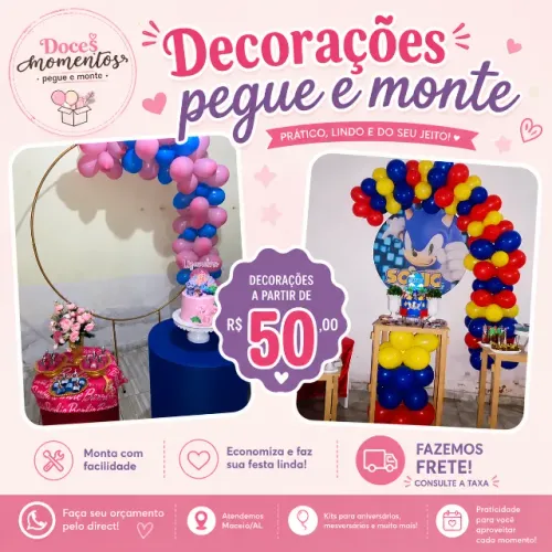 Aluguel de decoração Pegue&Monte