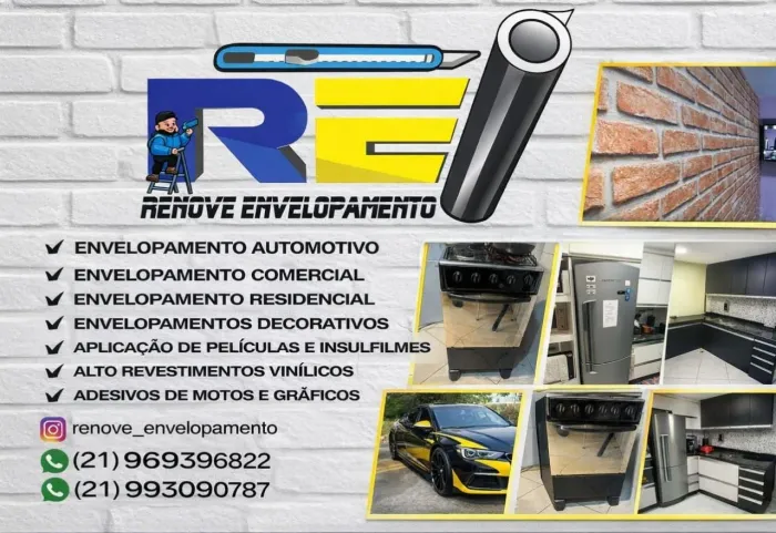 Envelopamento em geral móveis, parede, chão, em geral