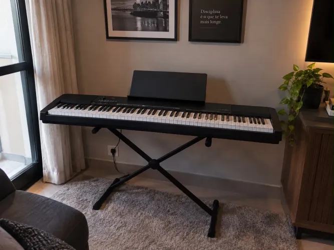 Piano Casio cdp 135 + suporte + curso