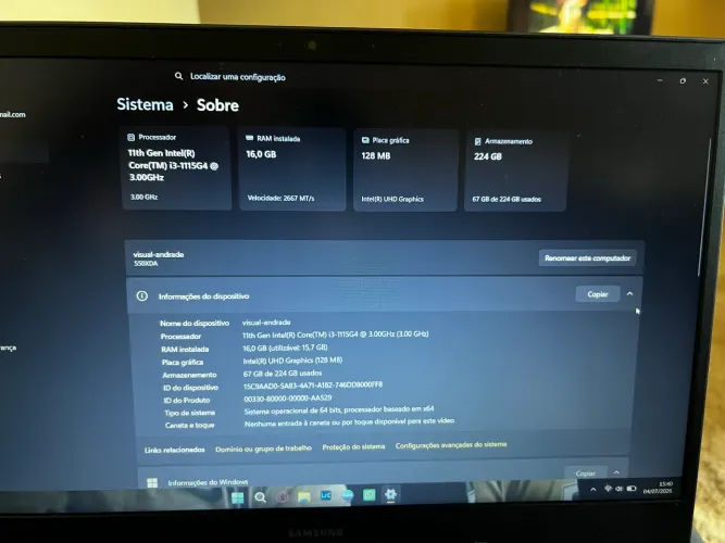 SAMSUNG GALAXY BOOK - 240gb SSD