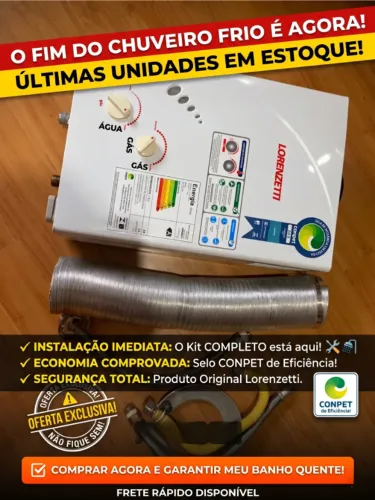 Desapego: Aquecedor Lorenzetti Completo (Pra Salvar Seu Inverno!)